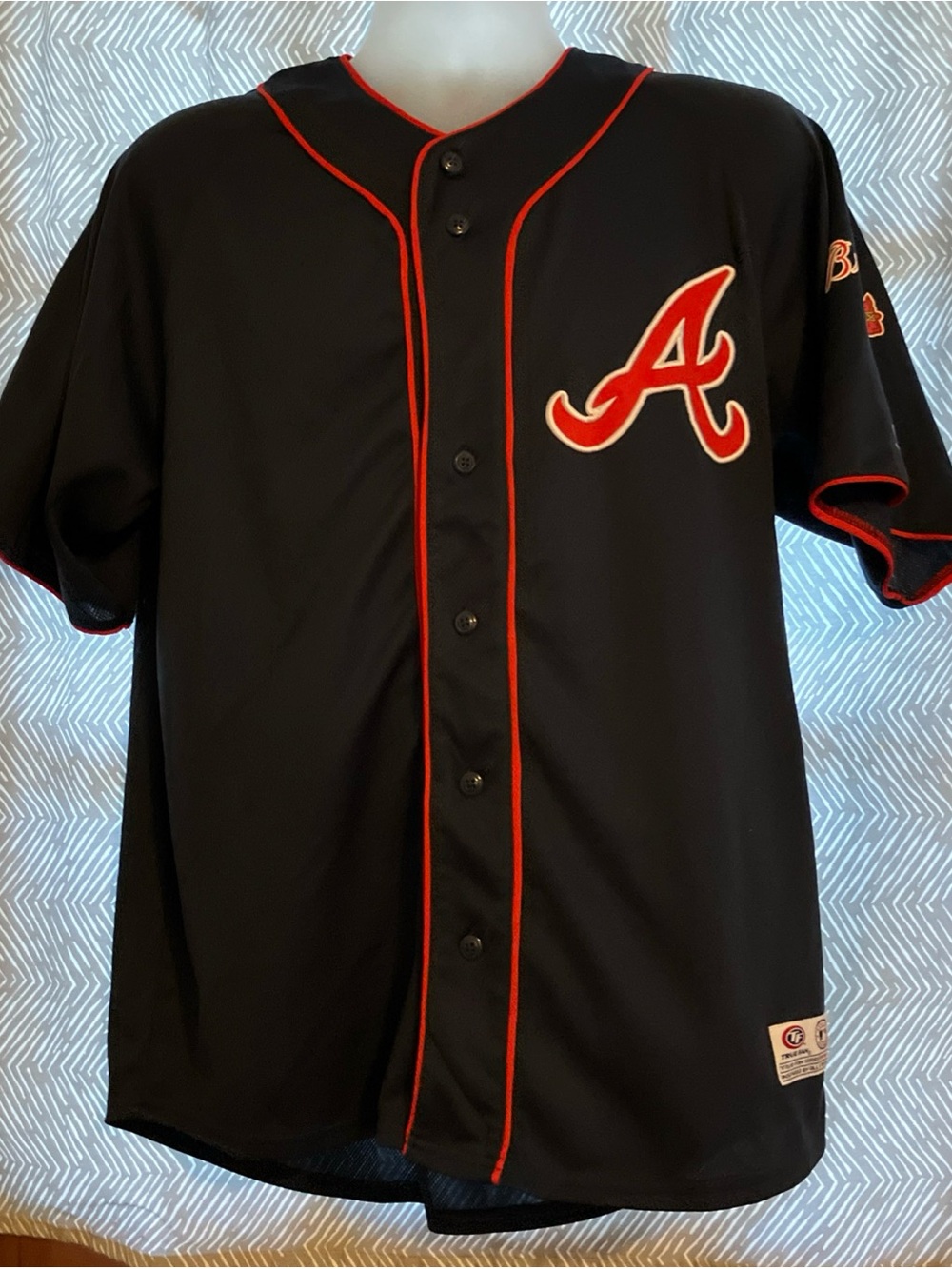 true fan atlanta braves large jersey